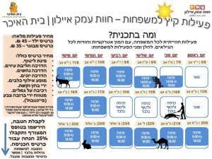 פעילות משפחות אוגוסט 2017